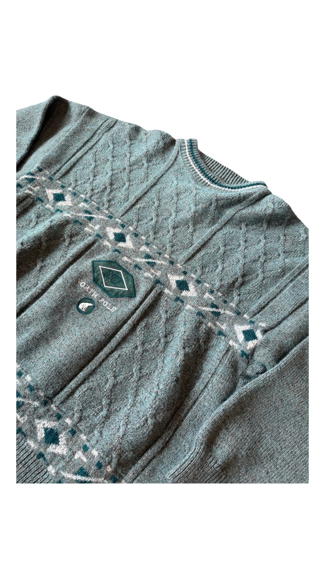 VTG North Pole Made In Italy Wool Blend Sweater Sz L