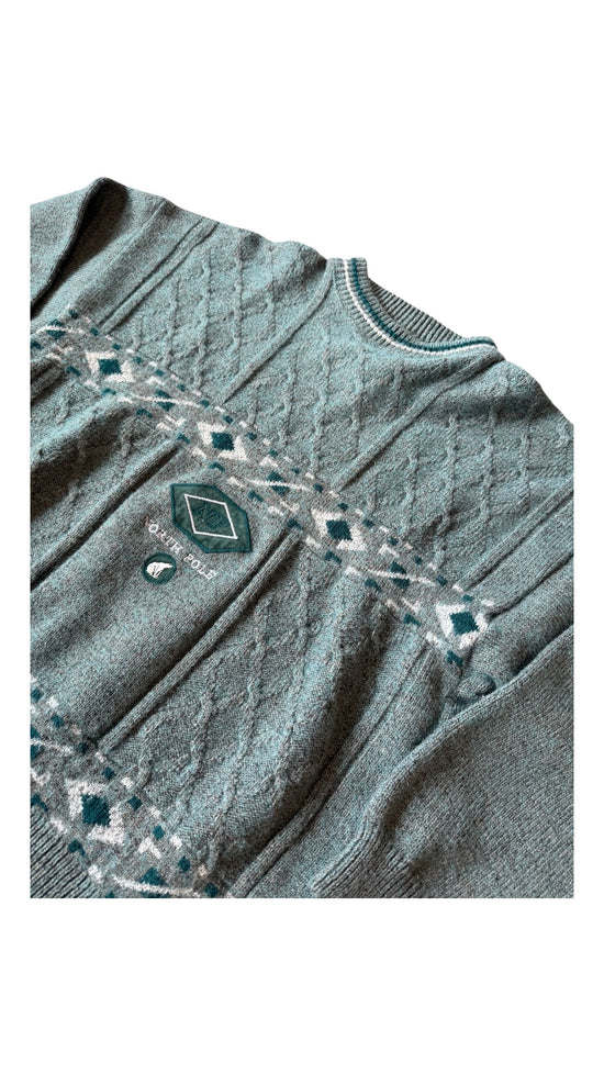 VTG North Pole Made In Italy Wool Blend Sweater Sz L