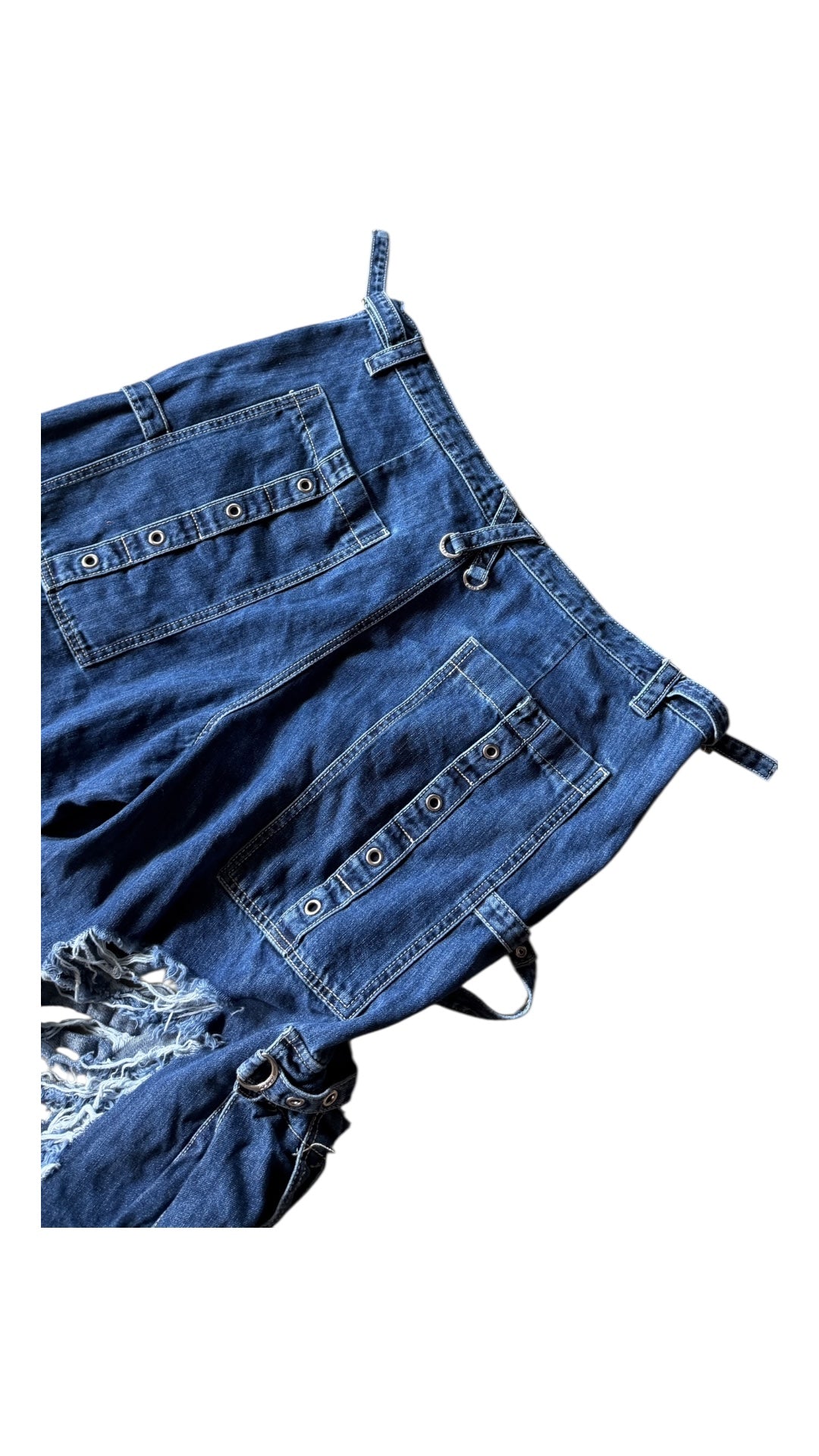 Tripp NYC Studded Strap Rave Denim Pants Sz XXL/44