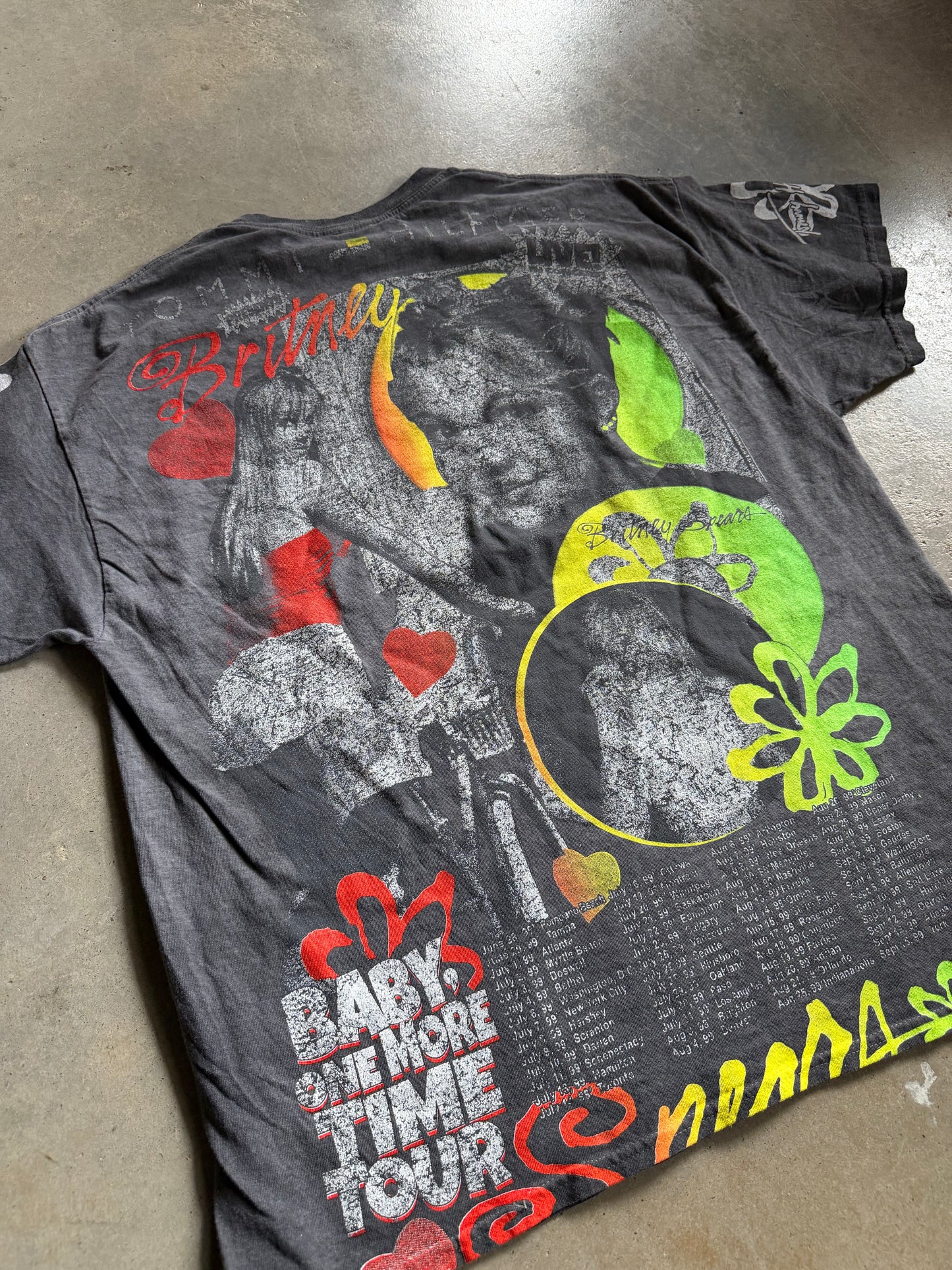 Backstock Co Brittney Spears Faded Distressed Tee Sz XL