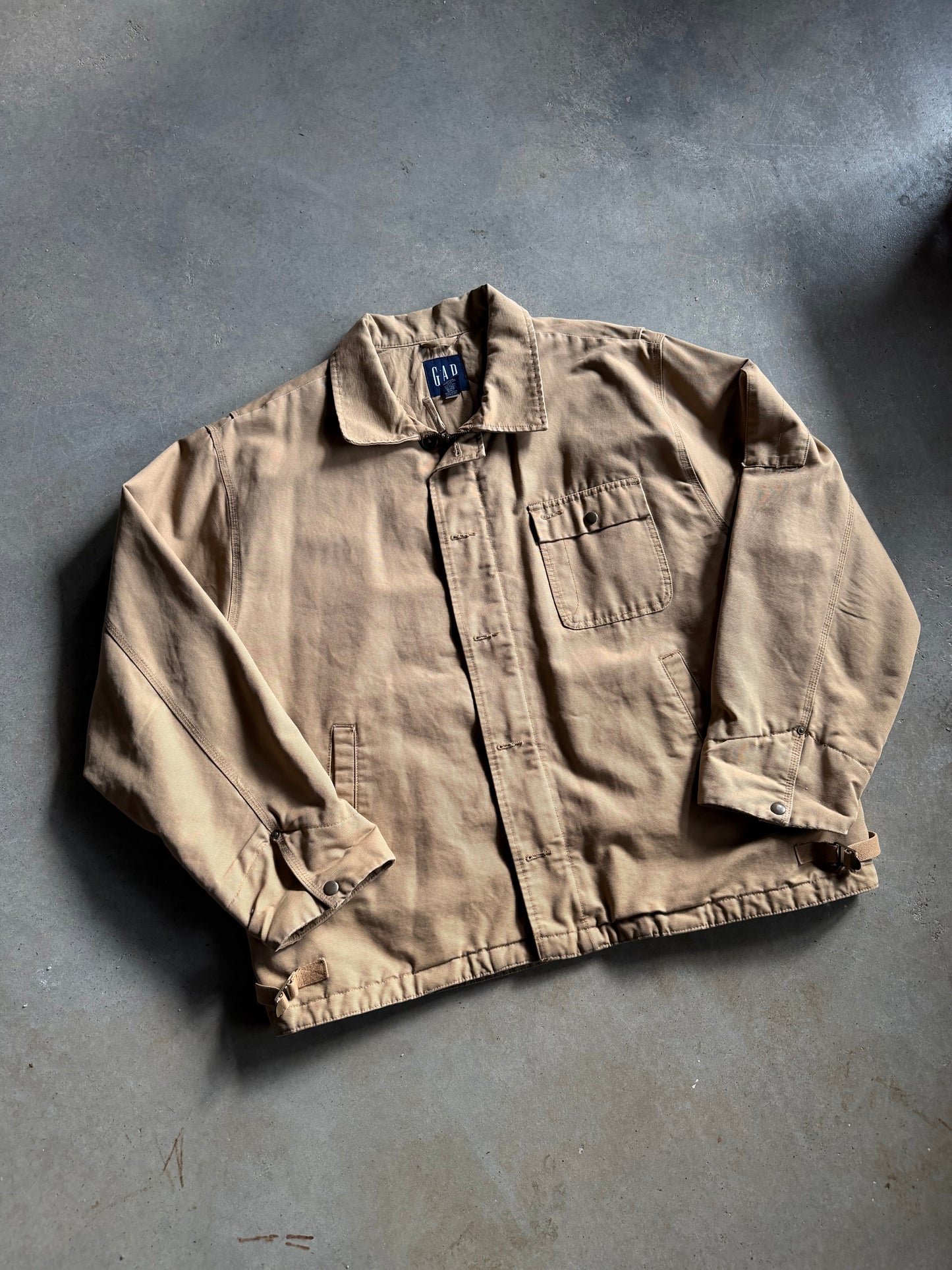 VTG GAP Tan Canvas Jacket Sz 2XL