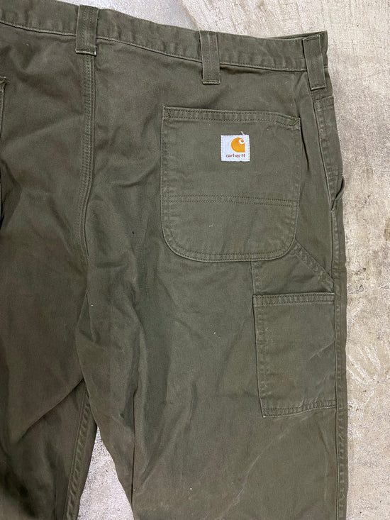 Y2K Carhartt Olive Straight Leg Carpenter Pants Sz 40x30