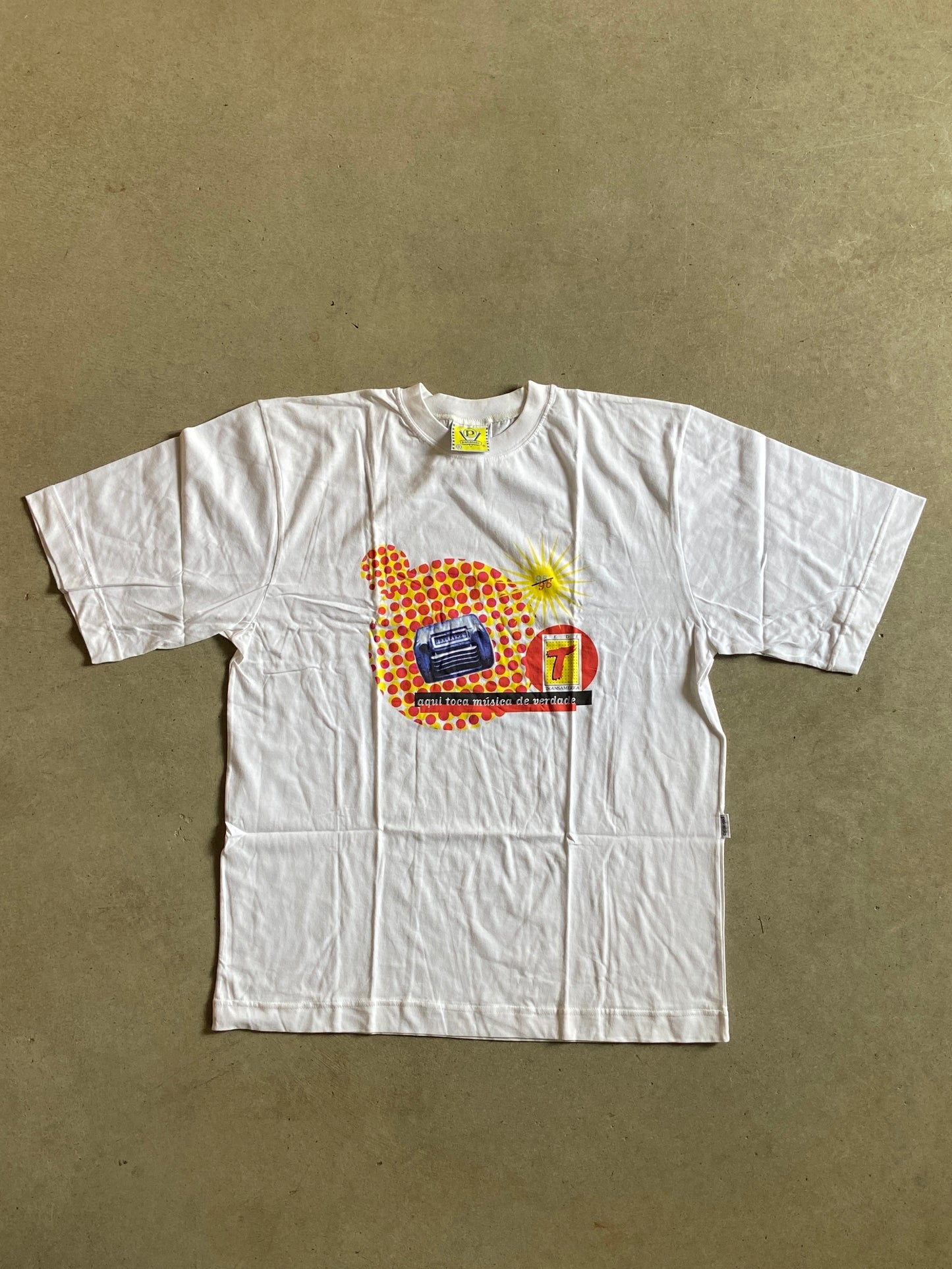 VTG 90s Rádio Transamérica Promo Tee Sz L
