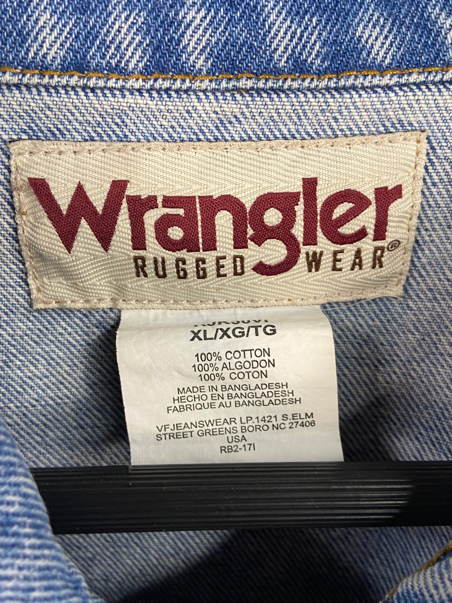 VTG Wrangler Denim jacket Sz XL