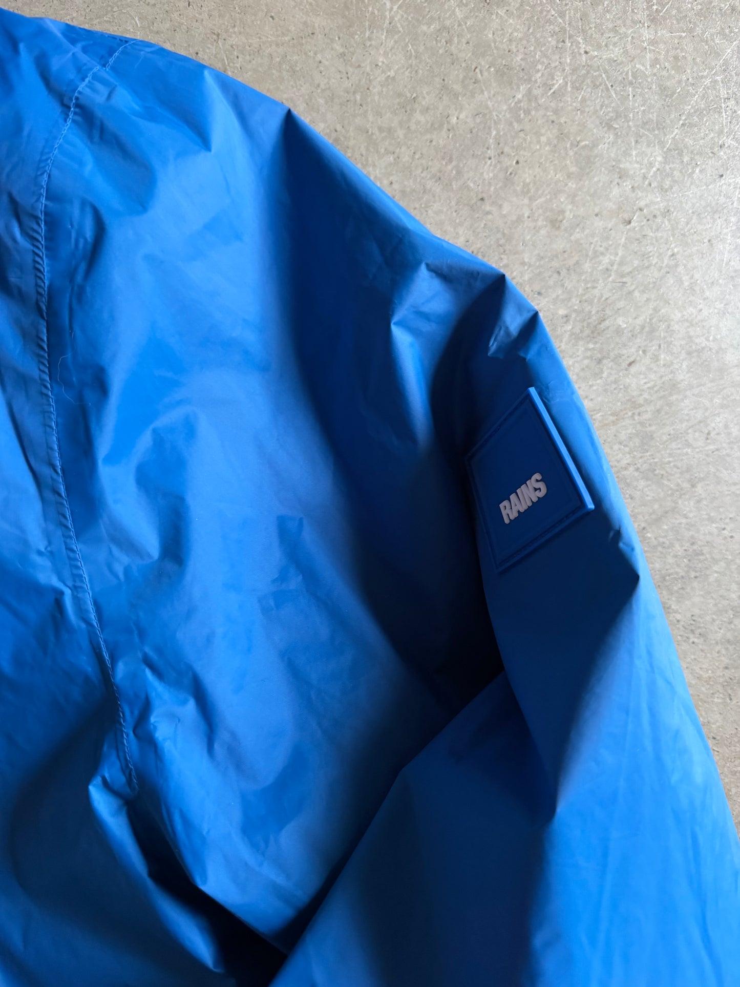 Rains Blue Puffer Anorak Sz XL