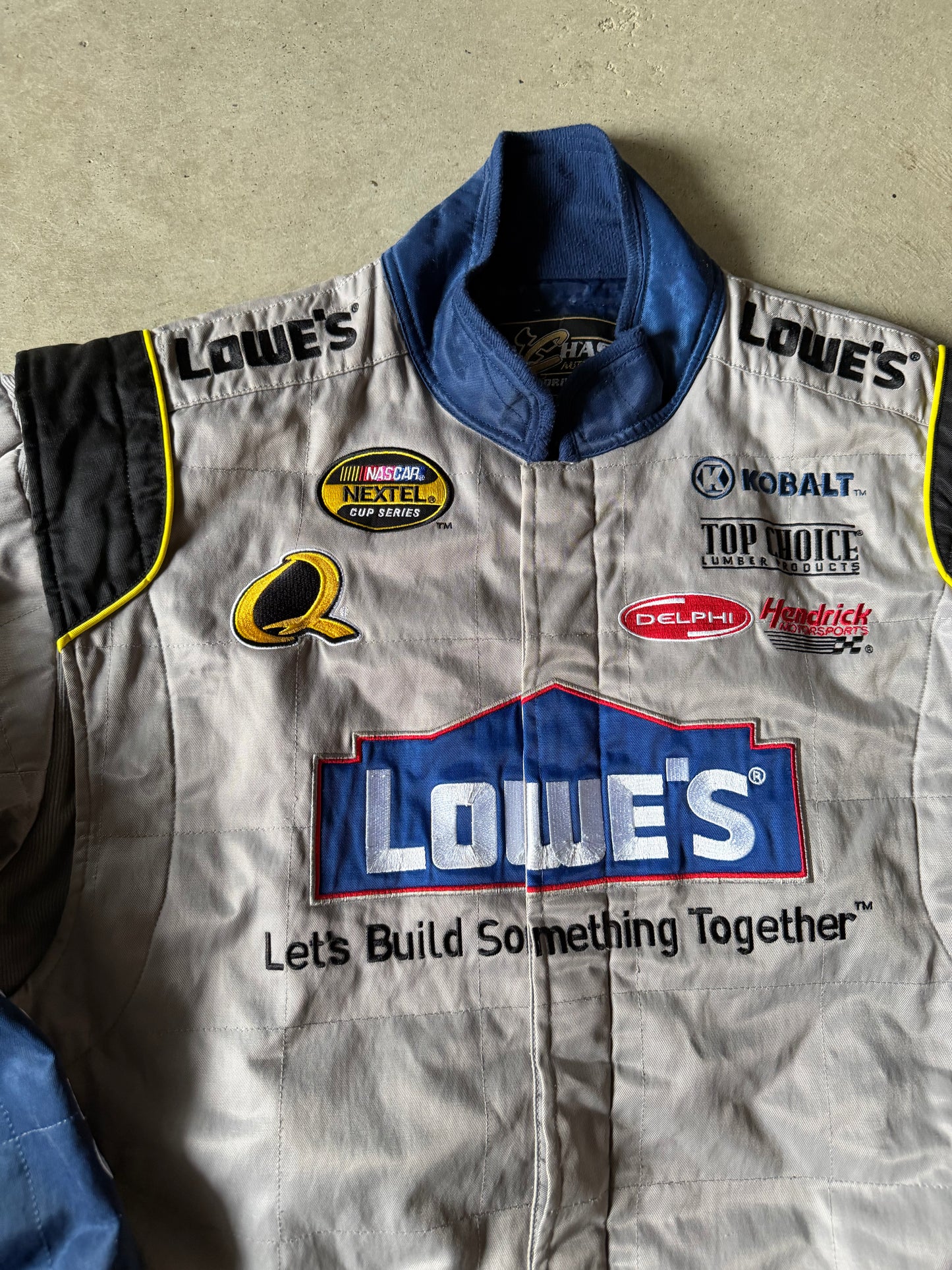 VTG Lowe's Blue/Gray Nascar Jacket Sz XL