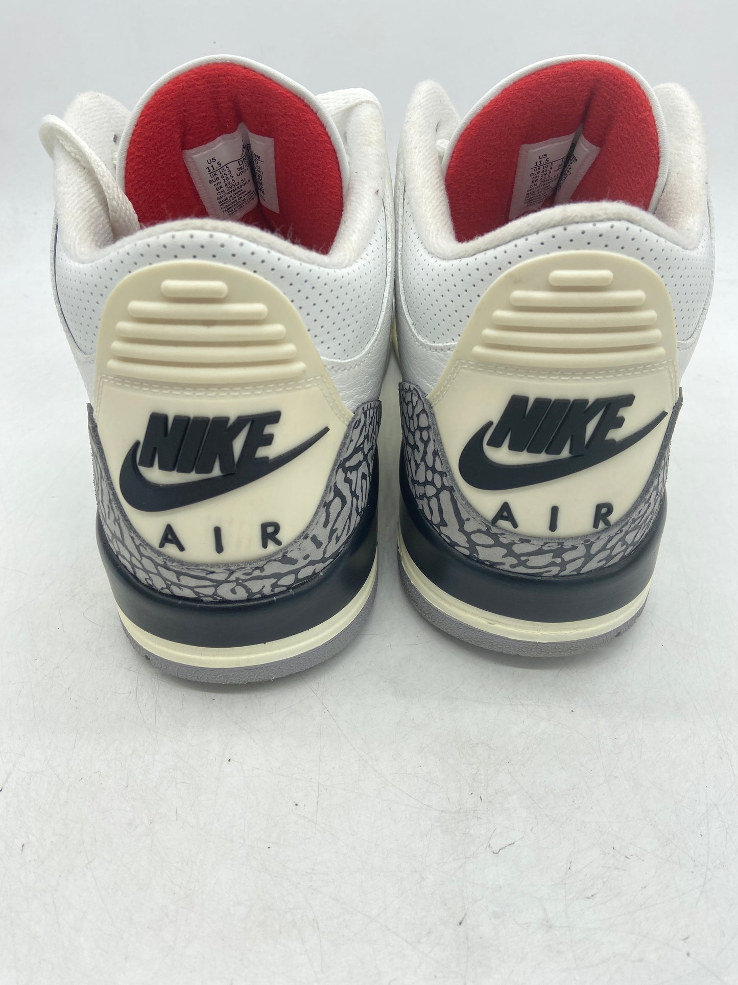 Preowned Jordan 3 Retro White Cement Reimagined Sz 11.5M/13W DN3707-100