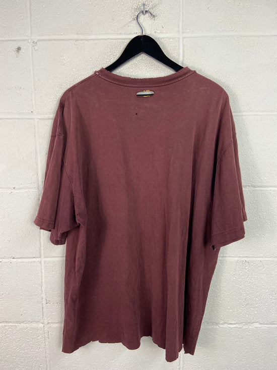 Thrashed Carhartt Maroon Pocket Tee Sz XXL