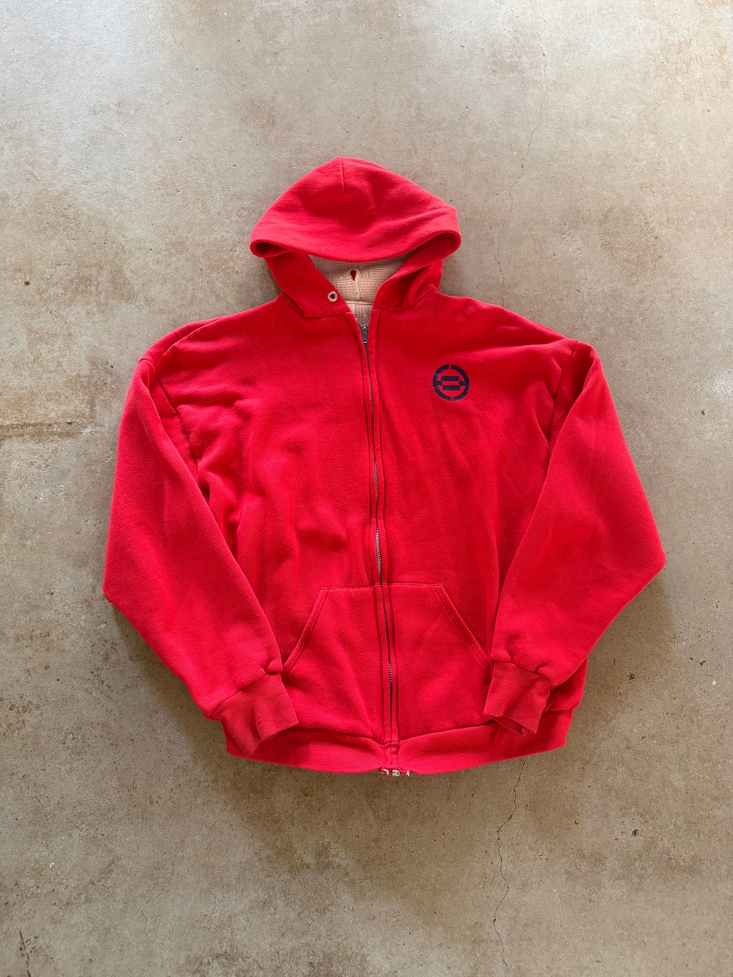 VTG Red Sportswear Zip Up Hoodie Sz M/L
