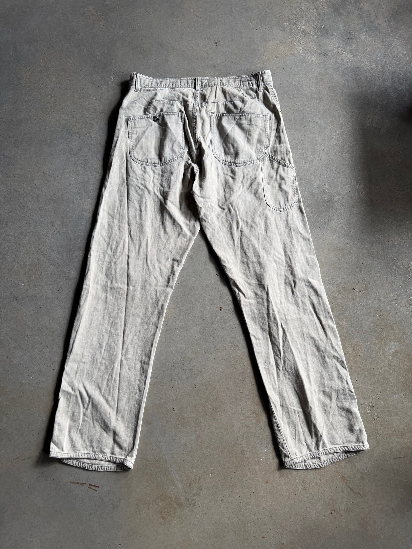 Y2K Distressed Oakley Darted Trousers Sz 34x30