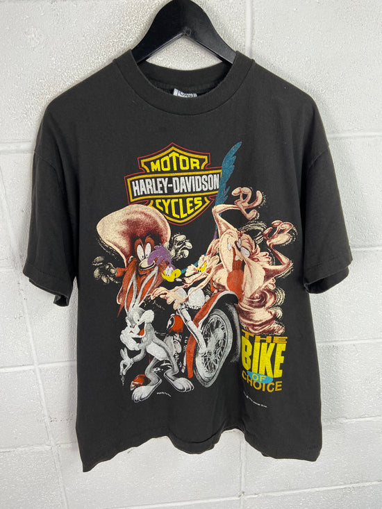 VTG Wild Oats Harley Davidson Looney Tunes Graphic Tee Sz XL