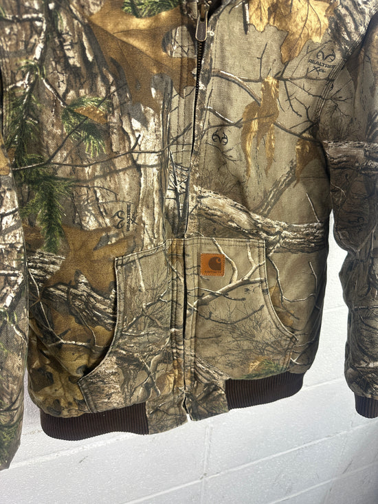 VTG Youth Realtree Camo Carhartt Hooded Jacket Sz Yth L