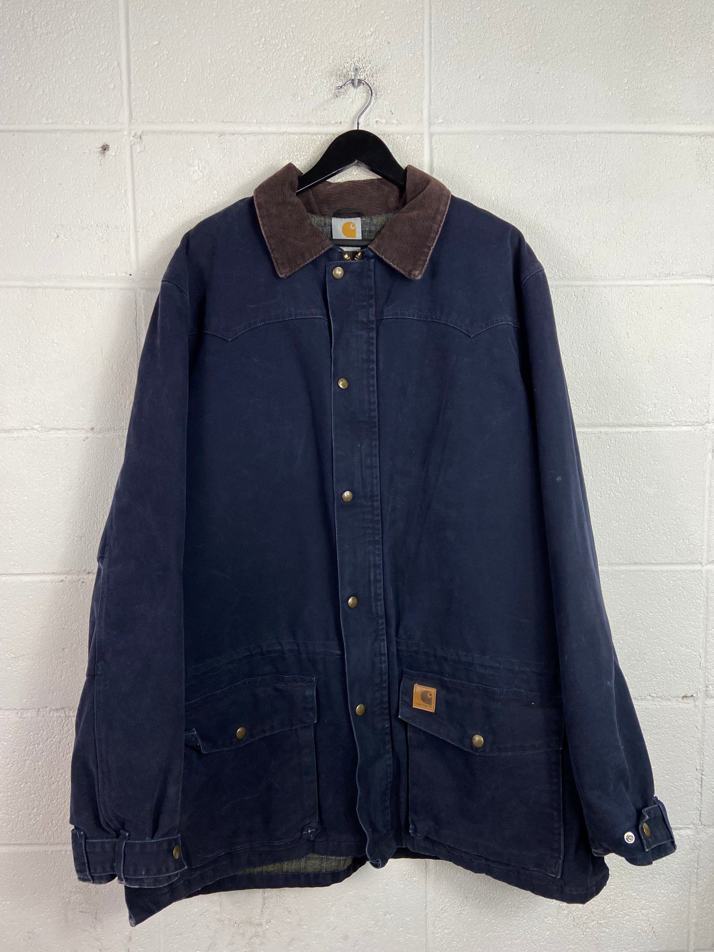 Carhartt Navy Chore Jacket Sz XL Tall