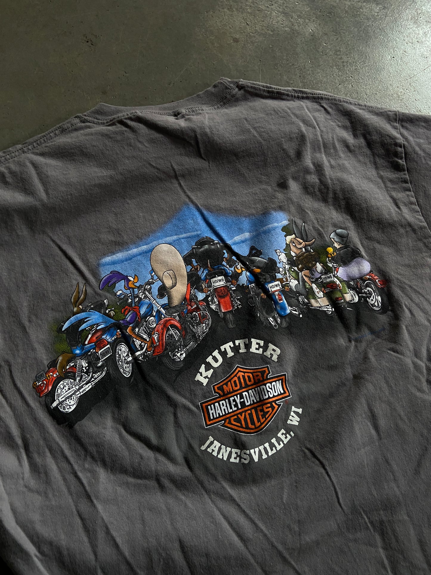 VTG Looney Tunes Harley Davidson Tee Sz XL