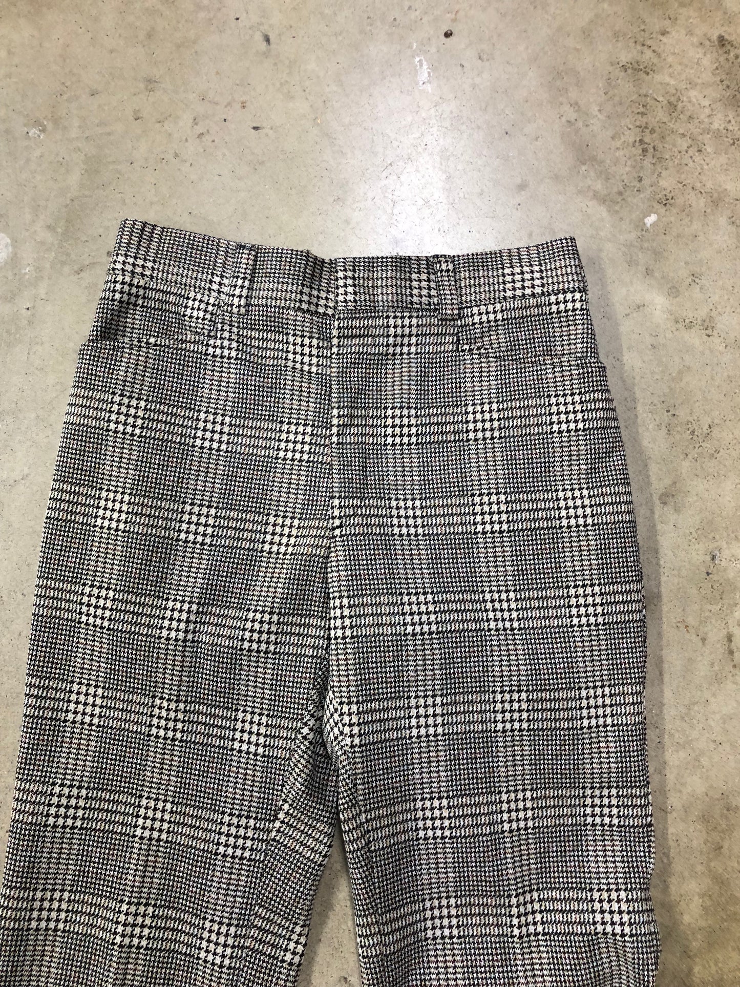 VTG Linen Houndstooth Pants Sz 36x32