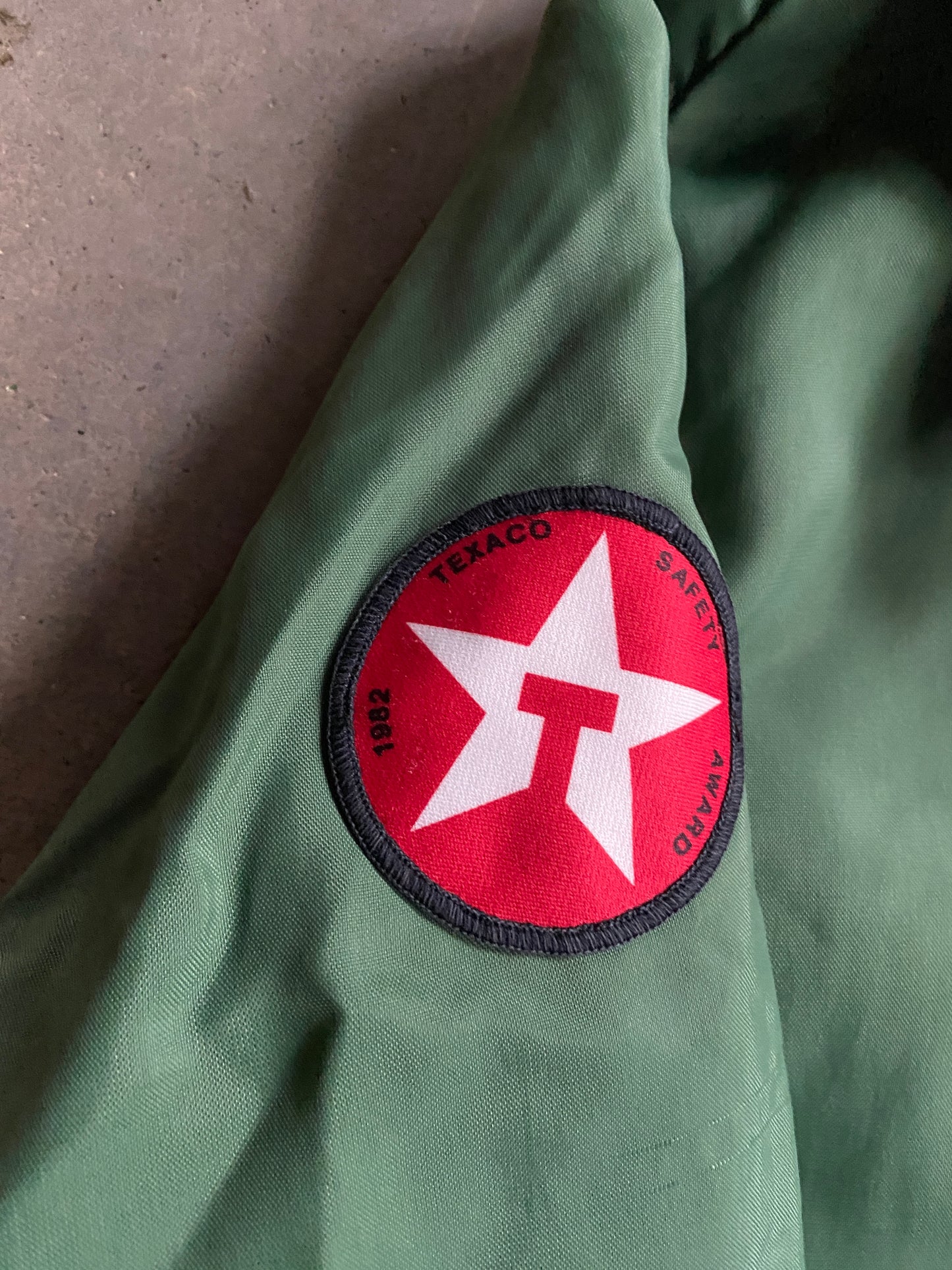 VTG Texaco Green Sherpa Jacket Sz M/L