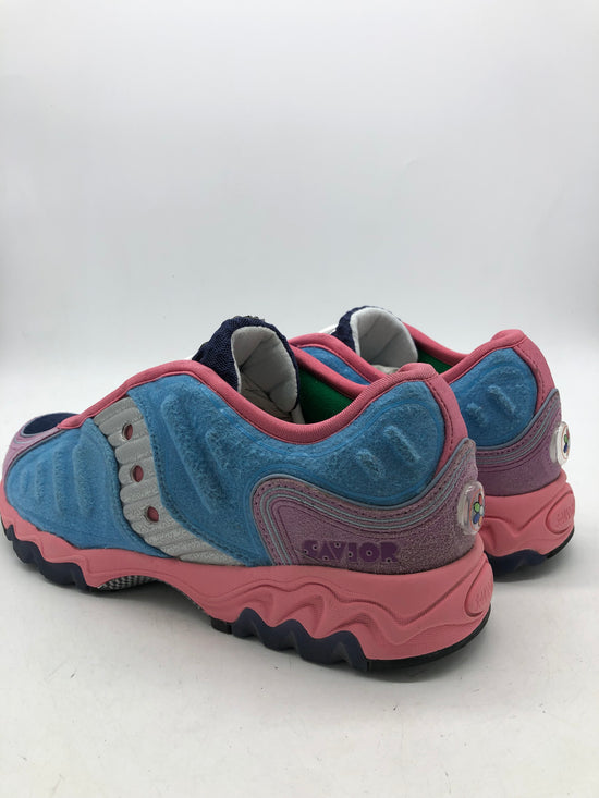 Preowned Saucony Matrix Jae Tips No Shoes In The House Blue Pink Sz 9.5M/11W