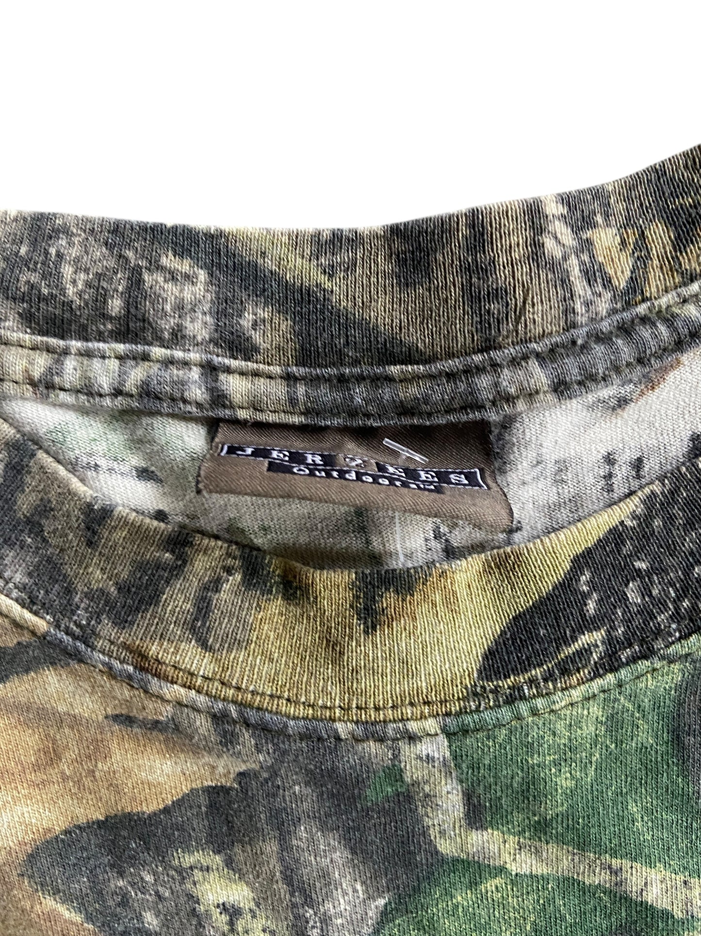 VTG Jerzees Outdoors Camo Pocket Tee Sz XL