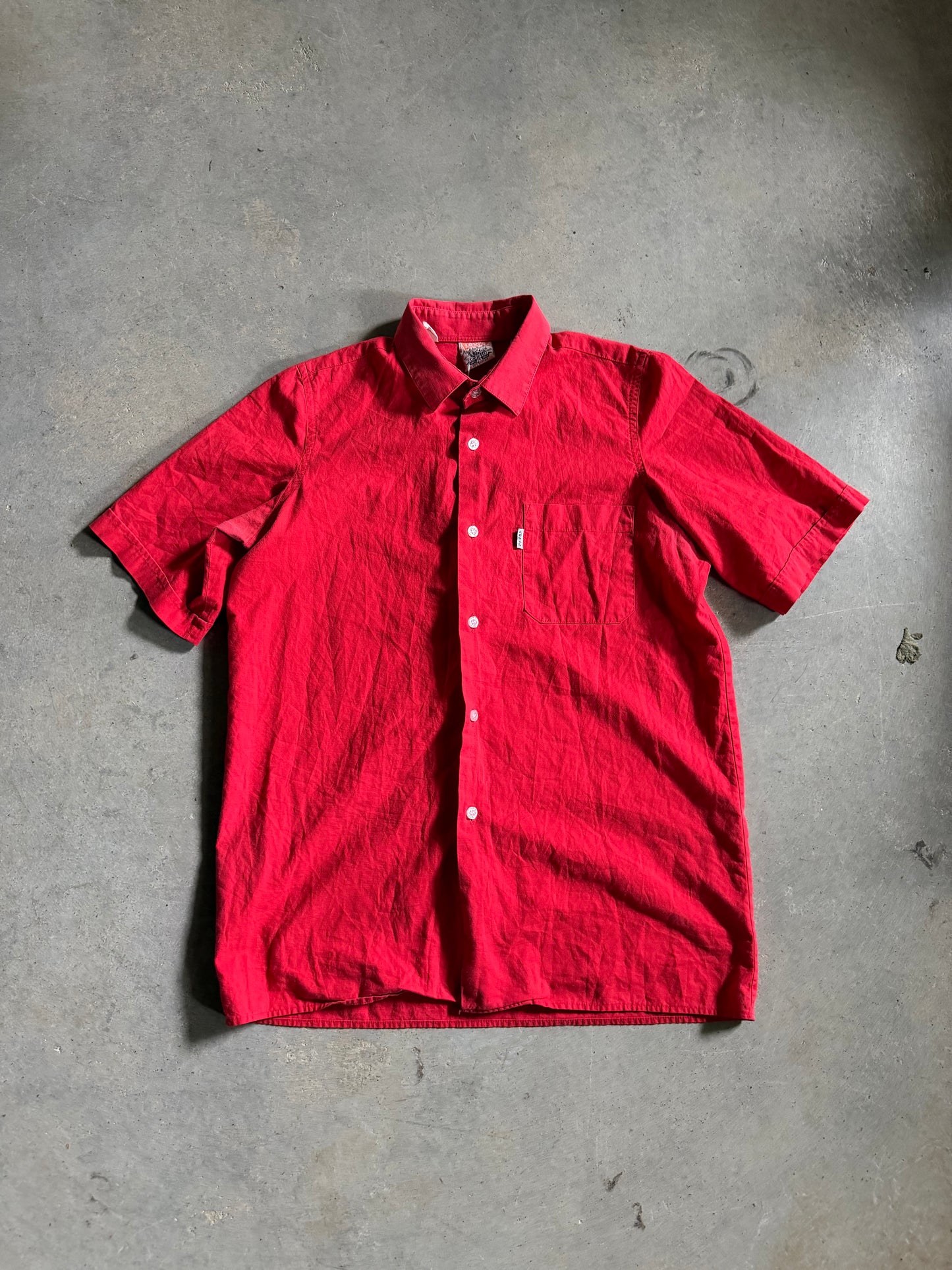 VTG Levis Red Button Shirt Sz XS/S