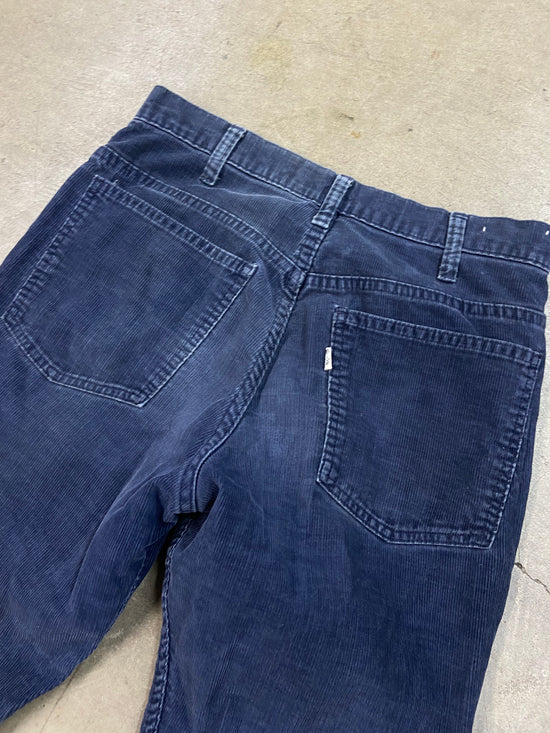 VTG Navy Corduroy Levis Flare Pants Sz 30x30