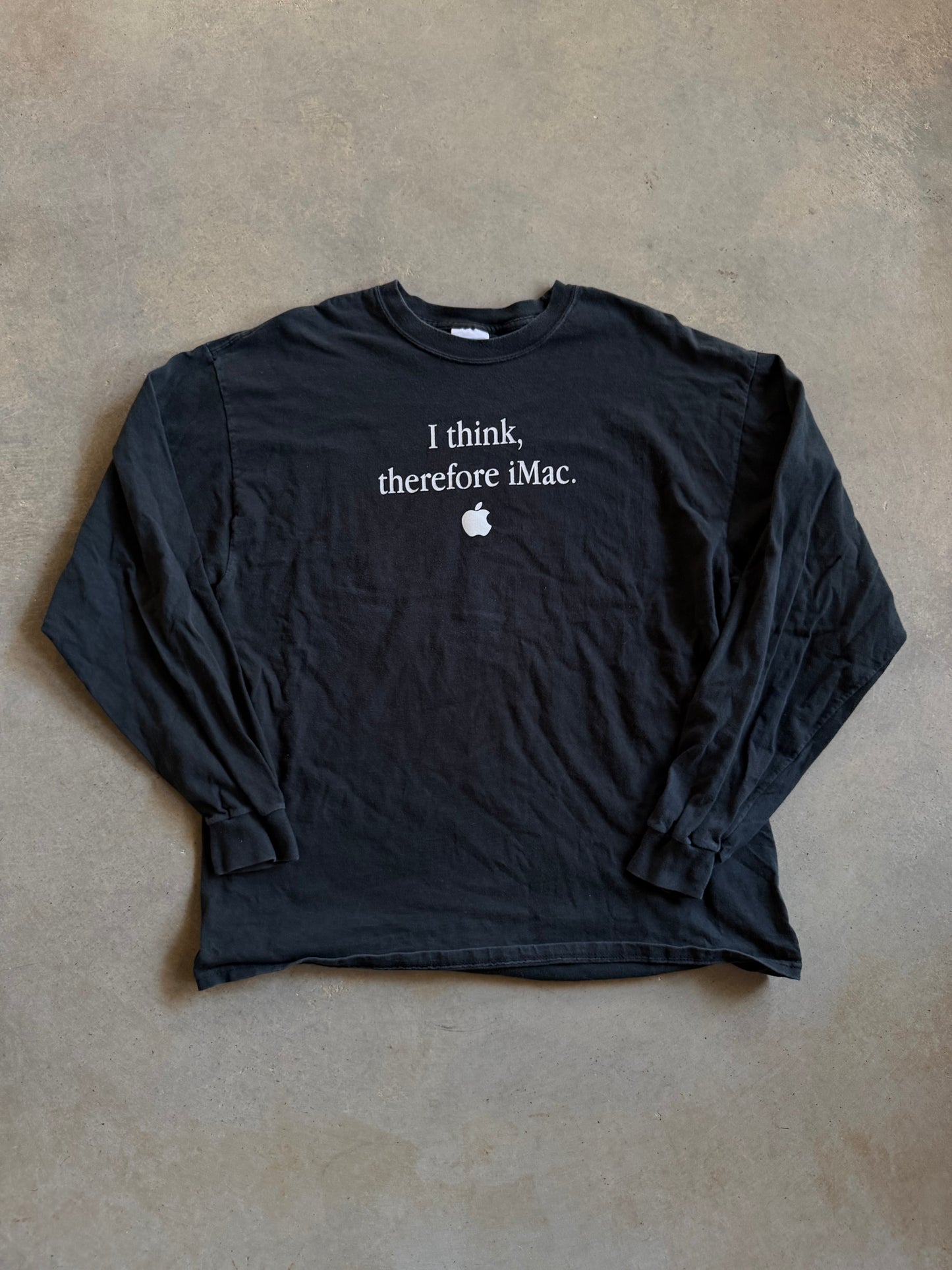 VTG Apple I Think Therefore iMac Black LS Tee Sz XL
