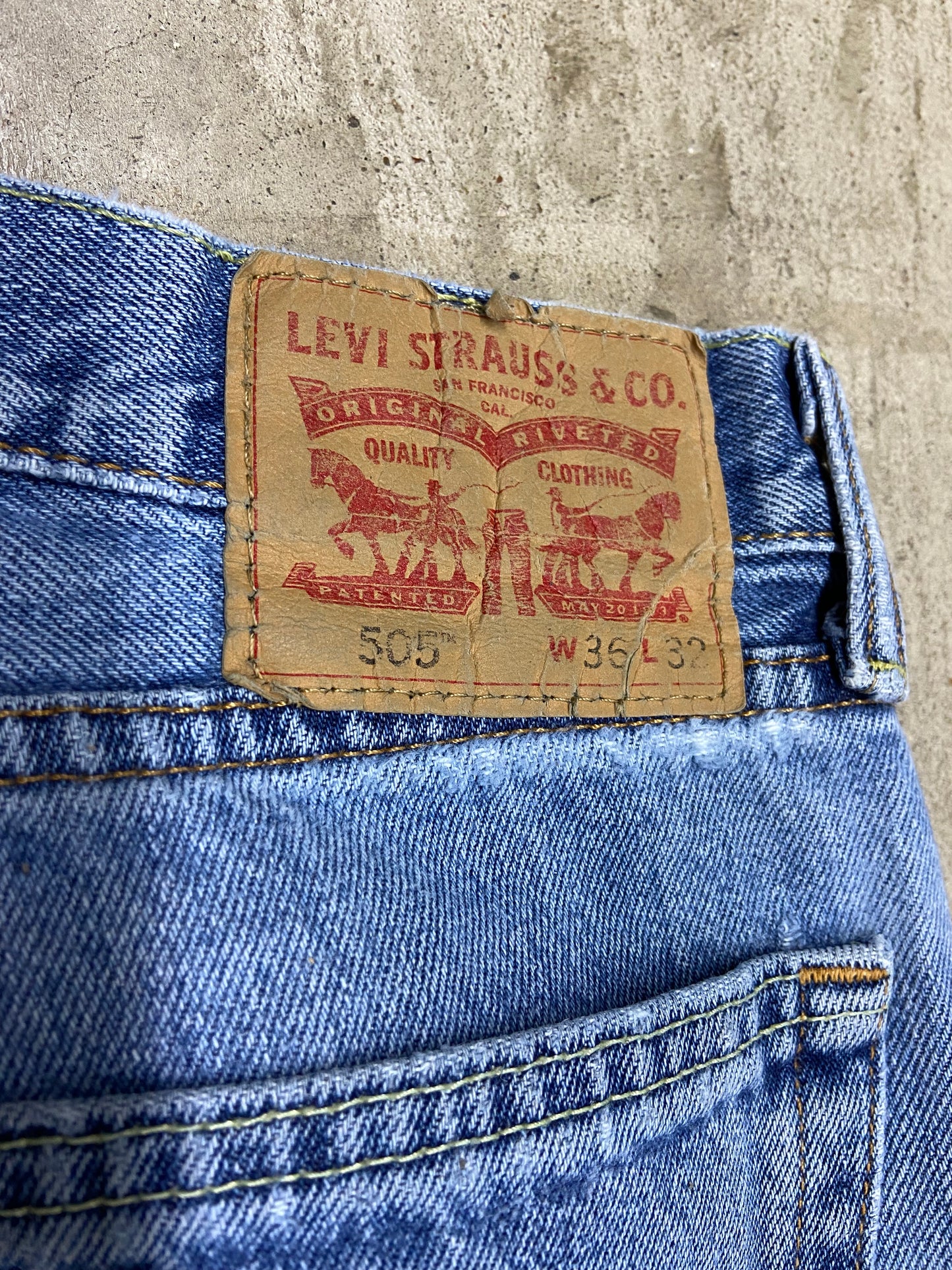 VTG Levi's 505 Straight Blue Denim Jeans Sz 36x30