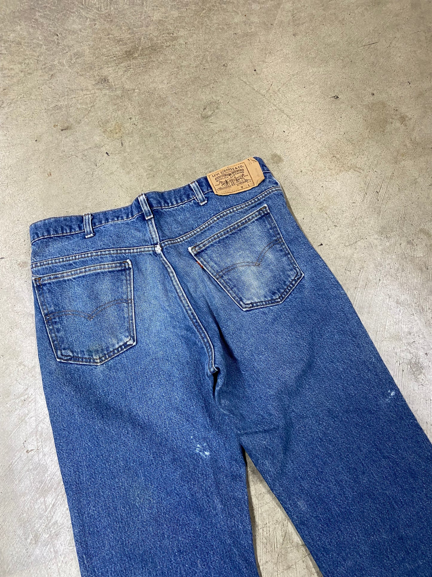 VTG Levi’s 80's Orange Tab Baggy Bootcut Jeans Sz 36x32