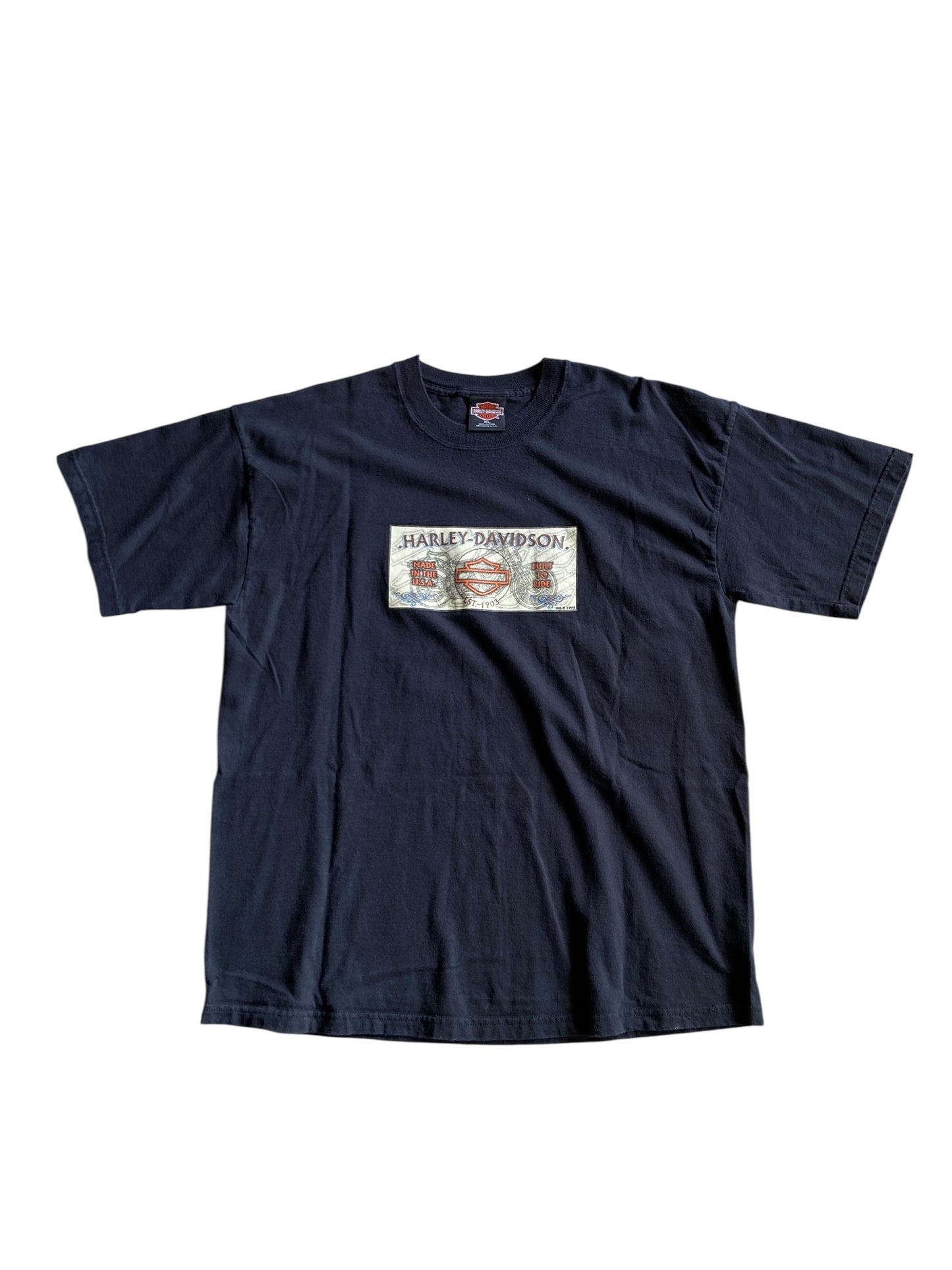 VTG Harley Davidson Small Graphic Dubai Tee Sz XL