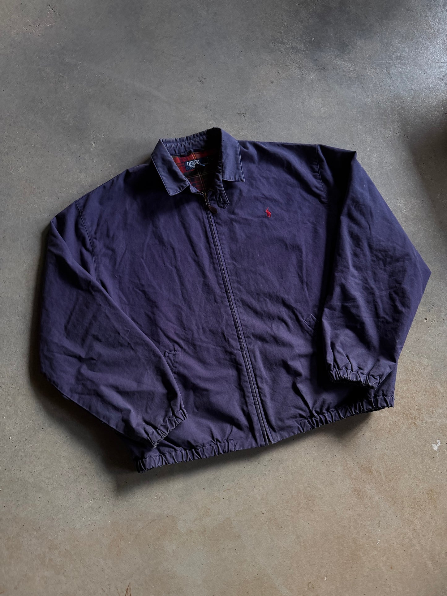 VTG Polo Ralph Lauren Harrington Navy Blue Jacket Sz XL