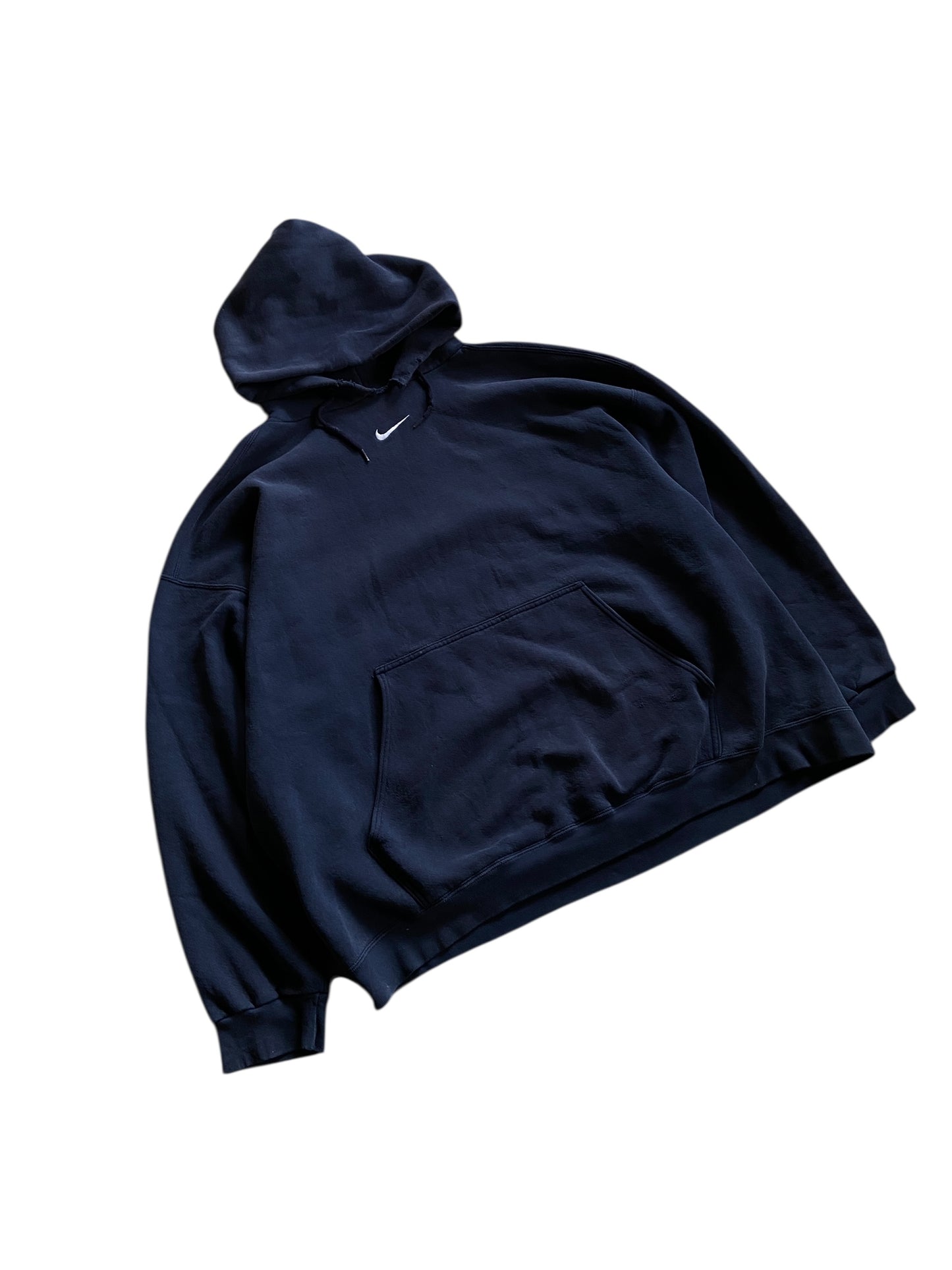 Vintage Nike Center Swoosh Distressed Hoodie Sz XXL