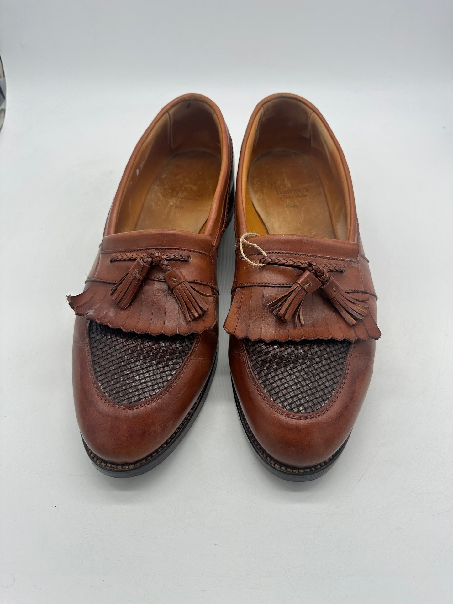 Allen Edmond Cody British Tan Leather Loafer Shoes Sz 14D/15.5W