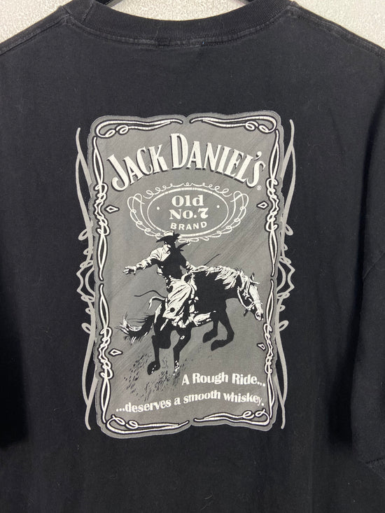 Y2K Jack Daniels Rough Rider Horse Logo Tee Sz XL