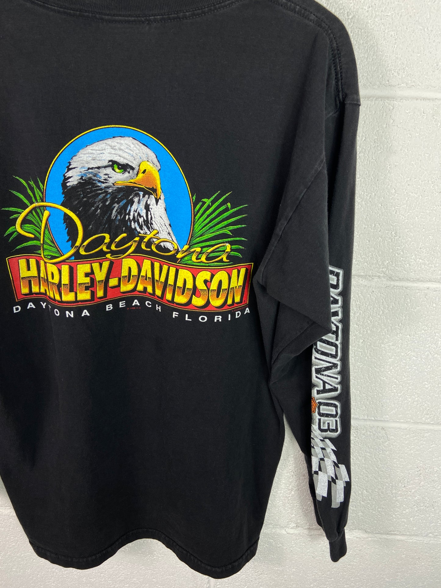 2003 Harley Davidson Daytona Eagle Spellout L/S Tee Sz L