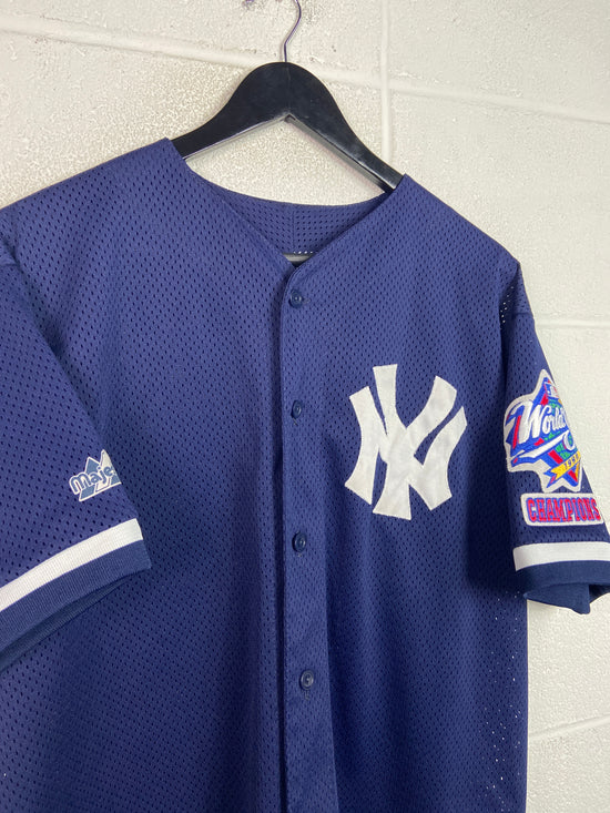 VTG New York Yankees Scott Brosius Majestic Baseball Jersey Sz L