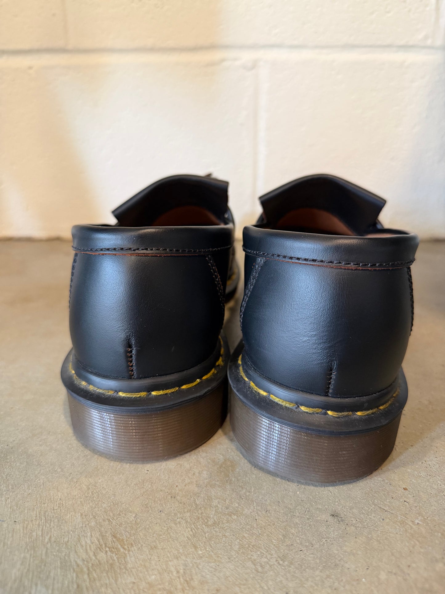 Preowned Dr. Martens Made In England Adrian Tassel Loafer Black Sz 10M/11.5W