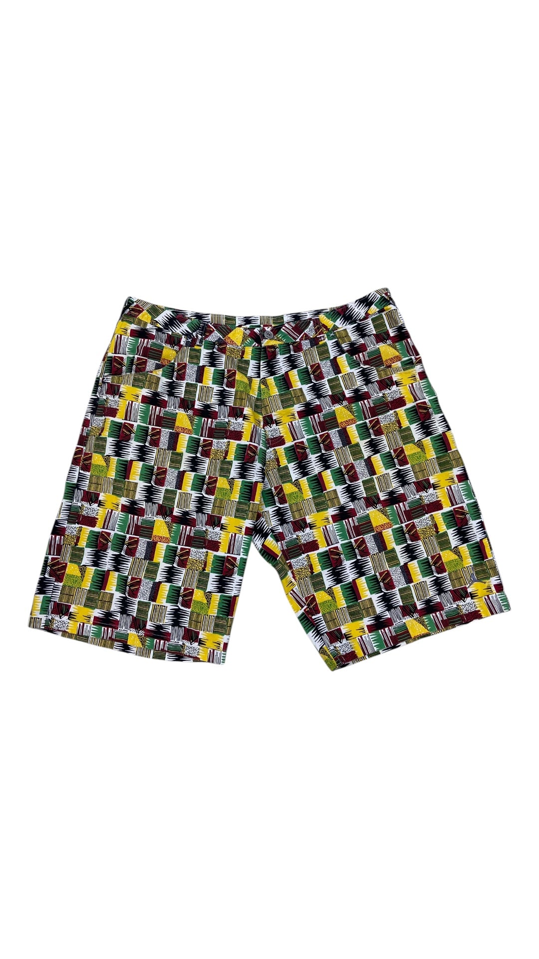 Y2K Jordan Rasta Baggy Shorts Sz 38