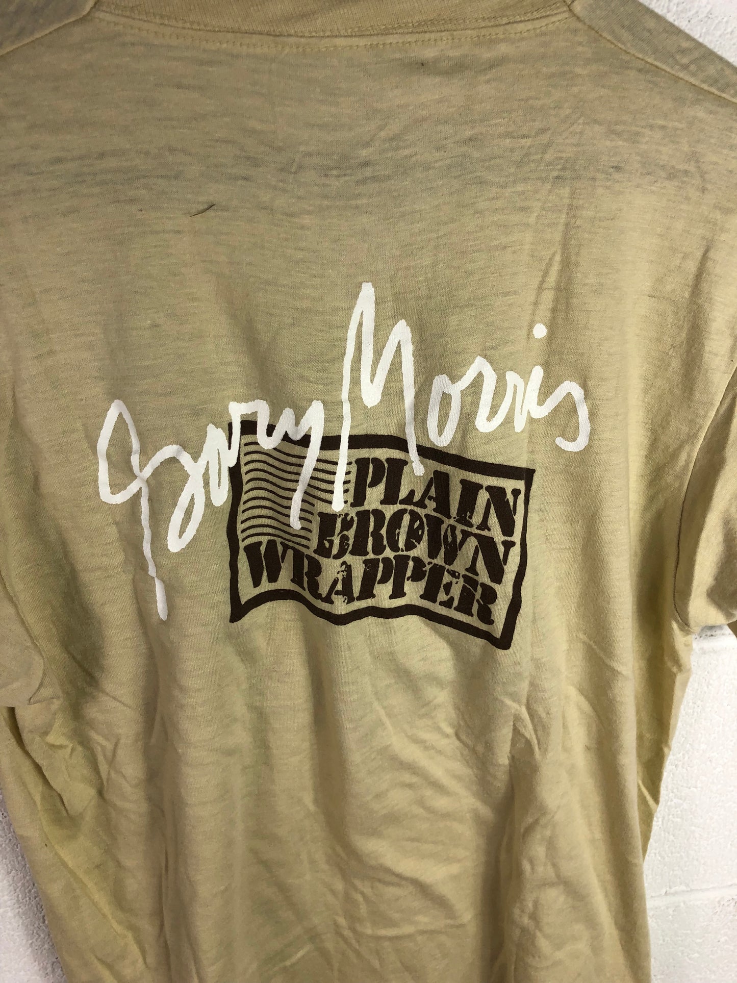 VTG 1986 Garry Morris Plain Brown Wrapper Music Tee Sz M