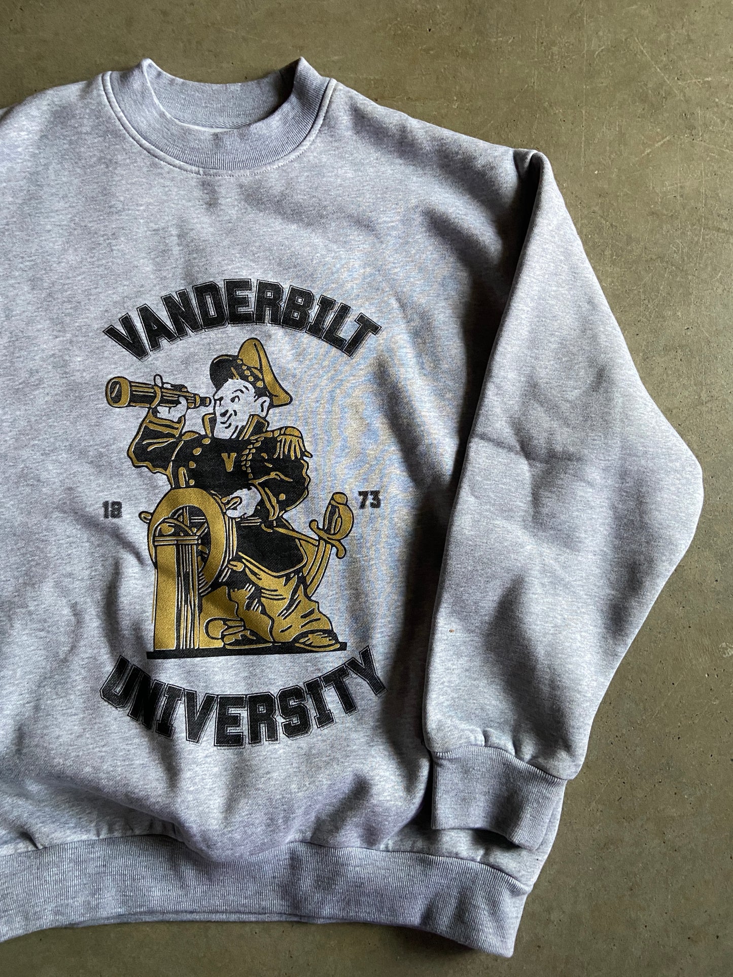 Hand Printed Vanderbilt Commodore Color Logo Sweater