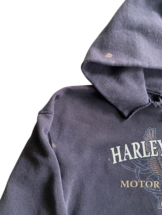 VTG Harley Davidson Eagle Thrashed Hoodie Sz M/L