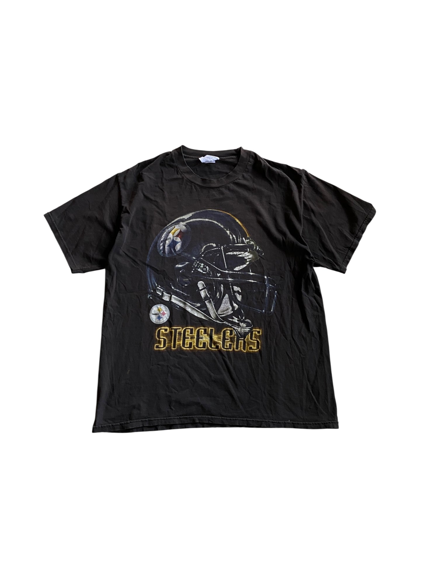 VTG Pittsburgh Steelers Helmet Tee Sz XL