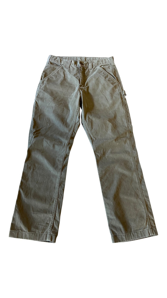 VTG Olive Carhartt Carpenter Pants Sz 31x30