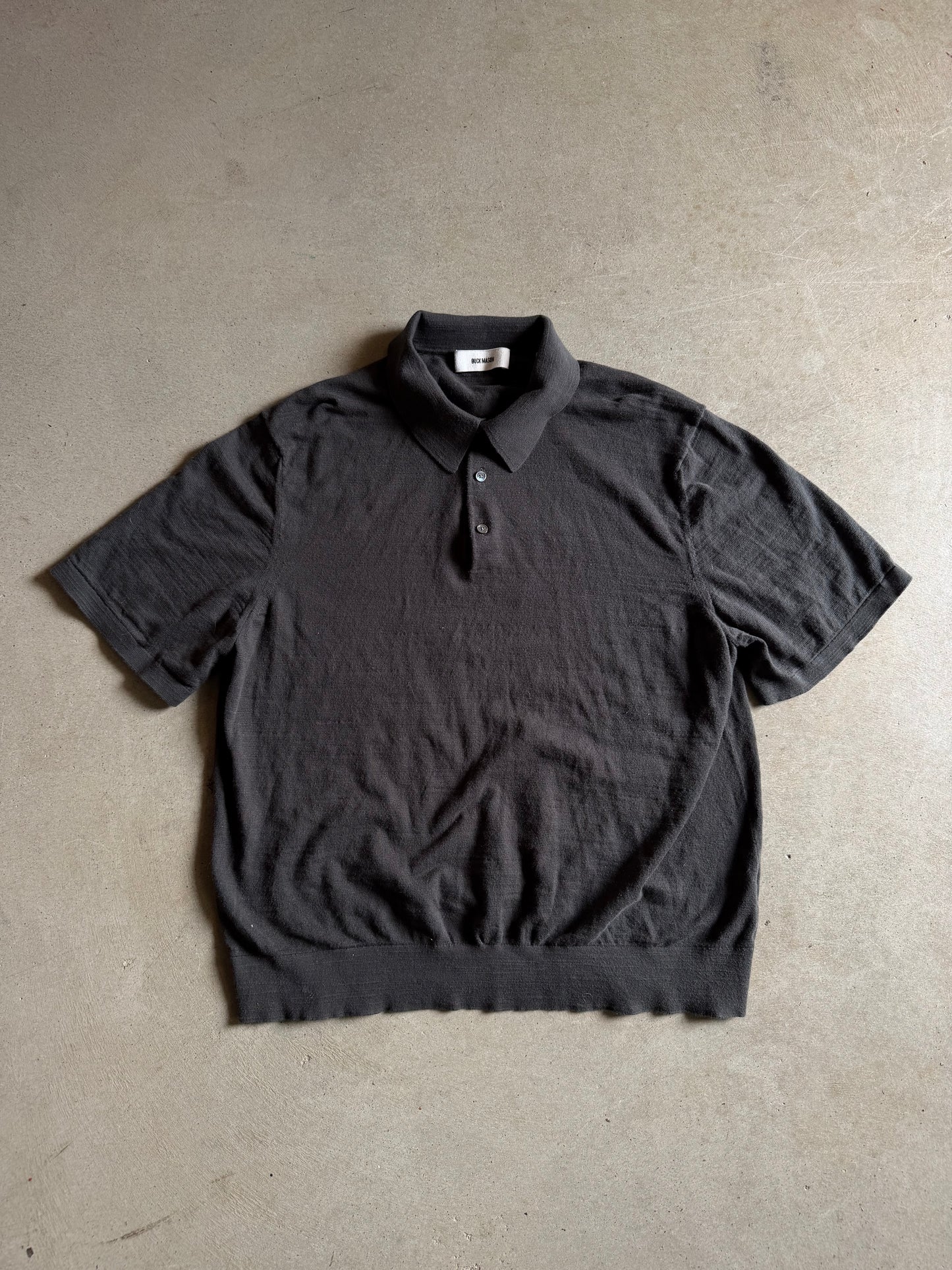 Buck Mason Black Polo Shirt Sz XL