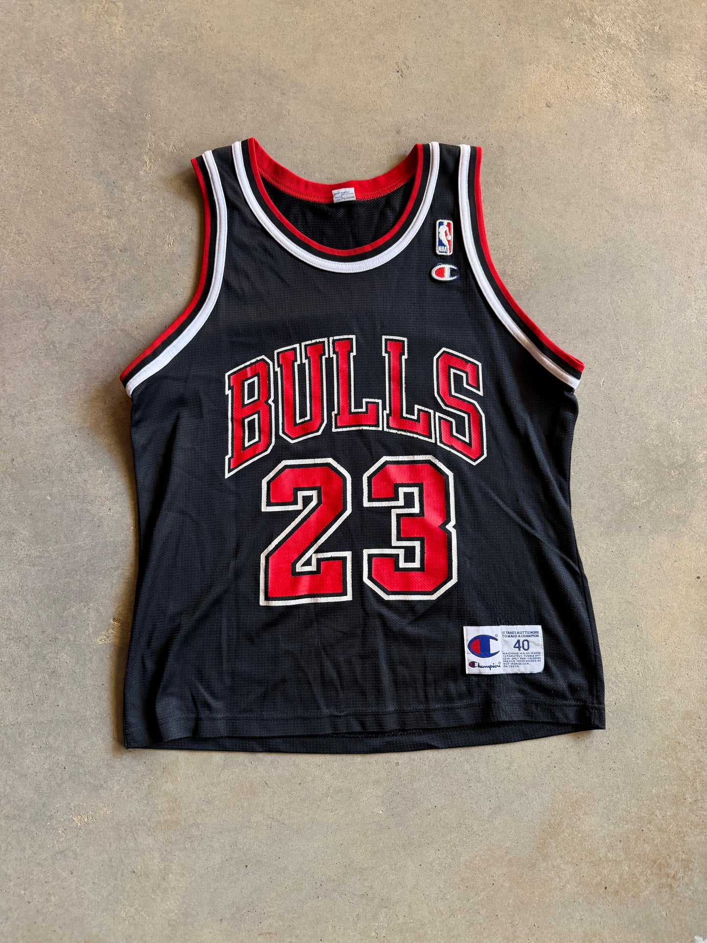 VTG Chicago Bulls Michael Jordan Champion Jersey Sz 40/M