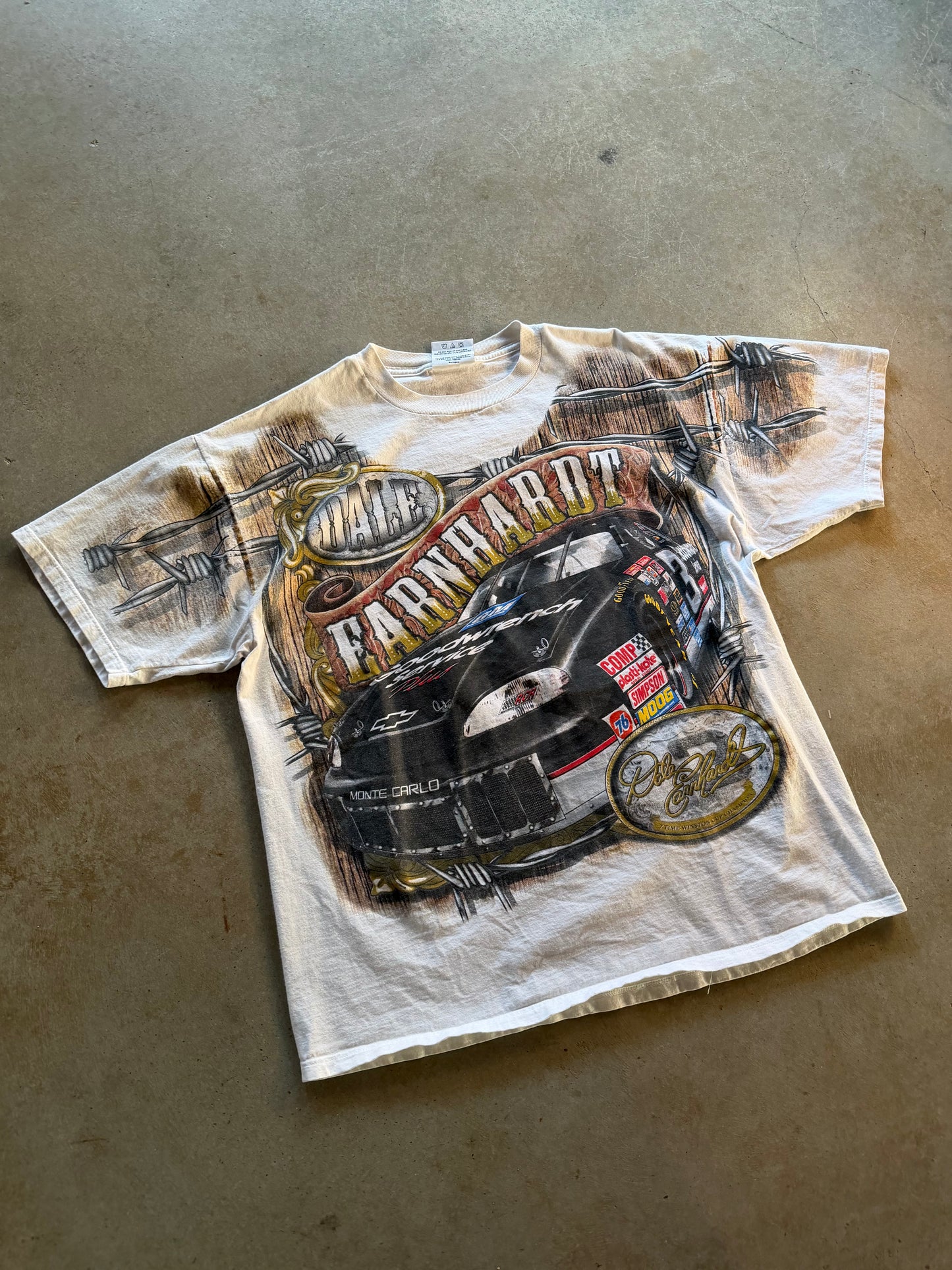 VTG Dale Earnhardt Goodwrench Country All Over Print Tee Sz L/XL