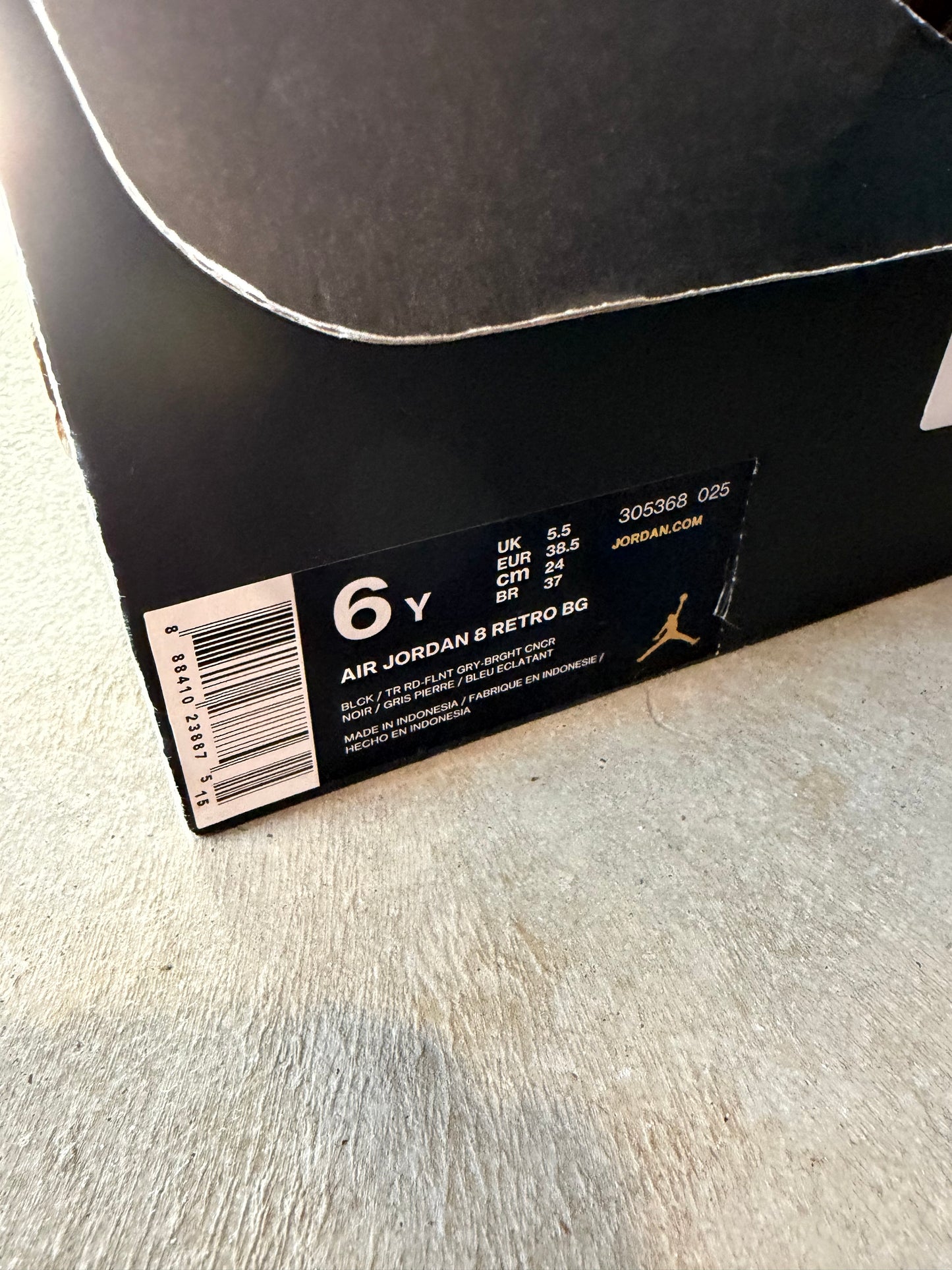 Preowned Jordan 8 Retro Aqua (2015) (GS) Sz 6Y/7.5W