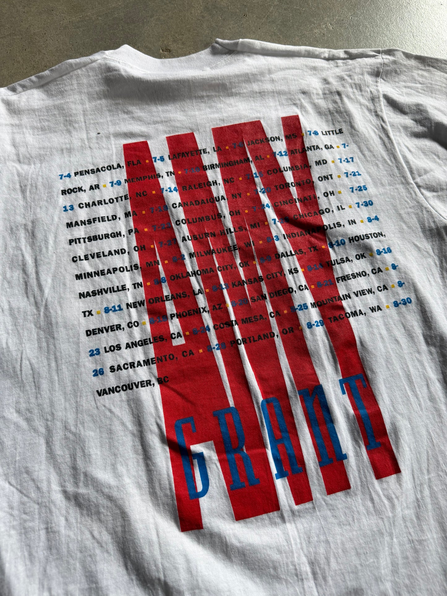 VTG 1991 Amy Grant Baby Baby Tour Tee Sz XL