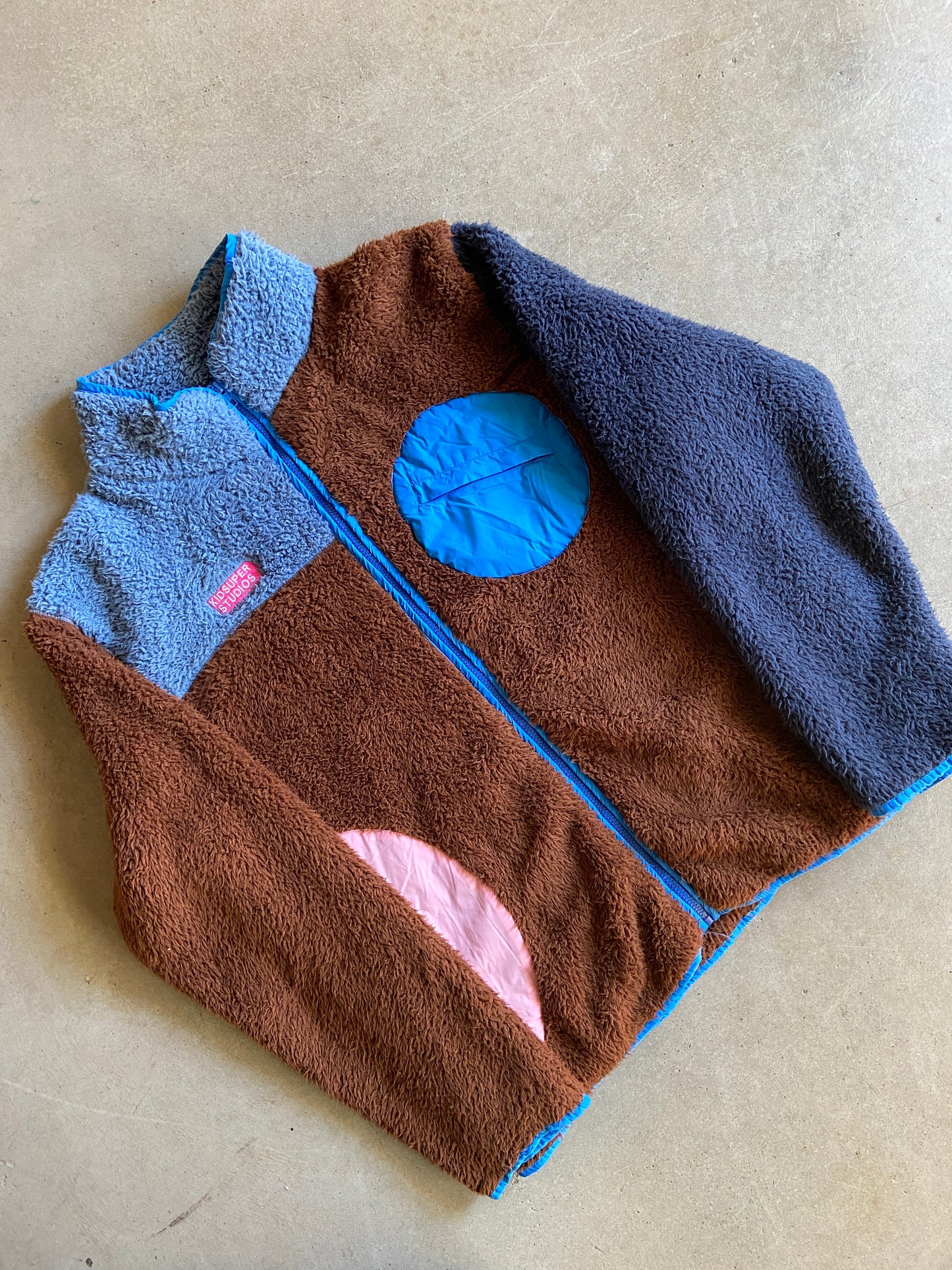 Kidsuper Studios Multicolor Fleece Jacket Sz XL