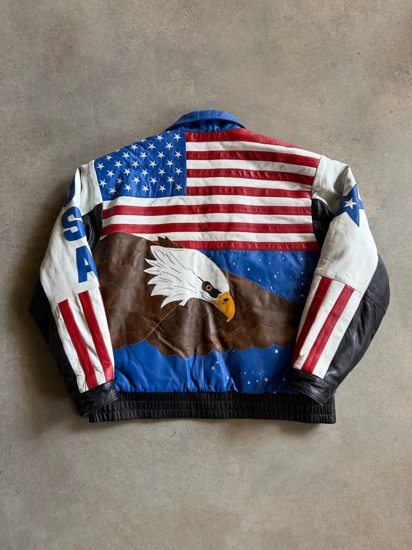 VTG USA Eagle MOB Leather Jacket Sz L/XL