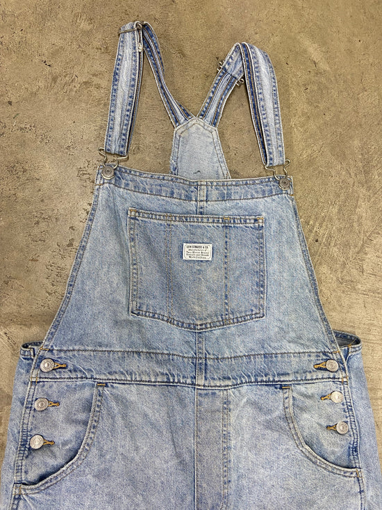 Y2K Levi's Light Wash Overalls Sz 34