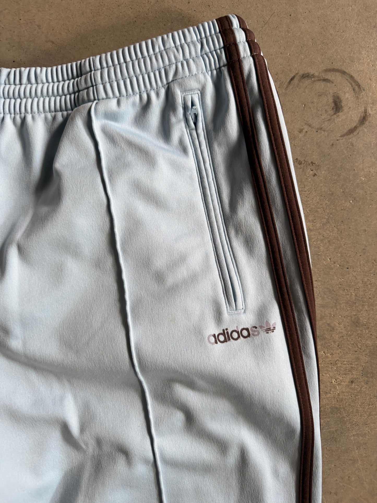 Adidas Blue/Brown Track Pants Sz L
